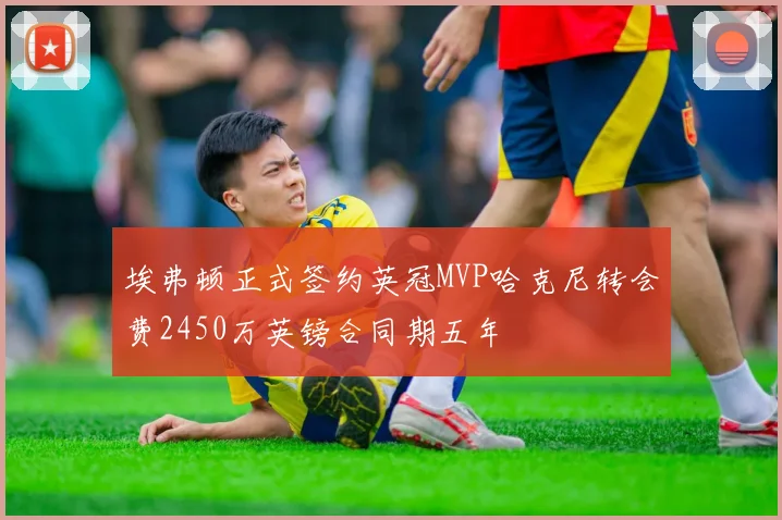 埃弗顿正式签约英冠MVP哈克尼转会费2450万英镑合同期五年